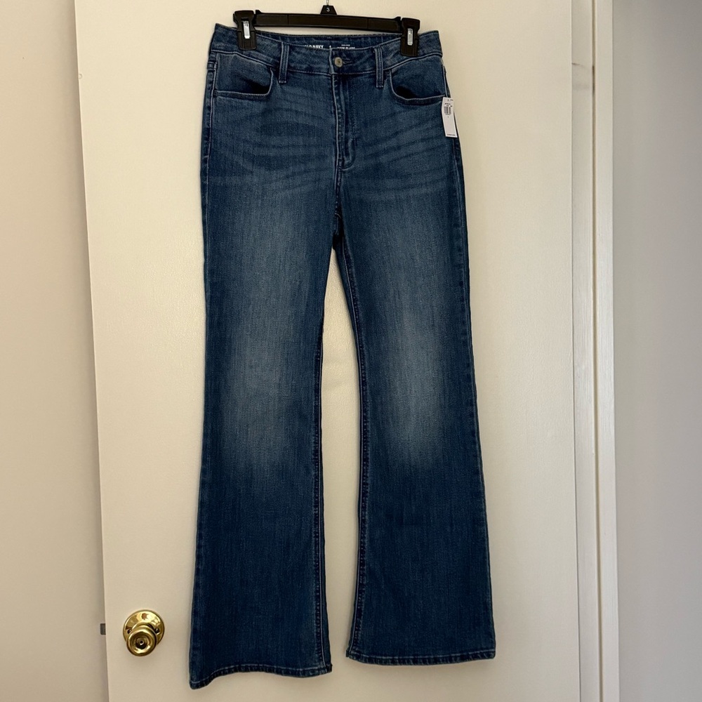 Old Navy Blue Wow Flare Wide Leg Jeans